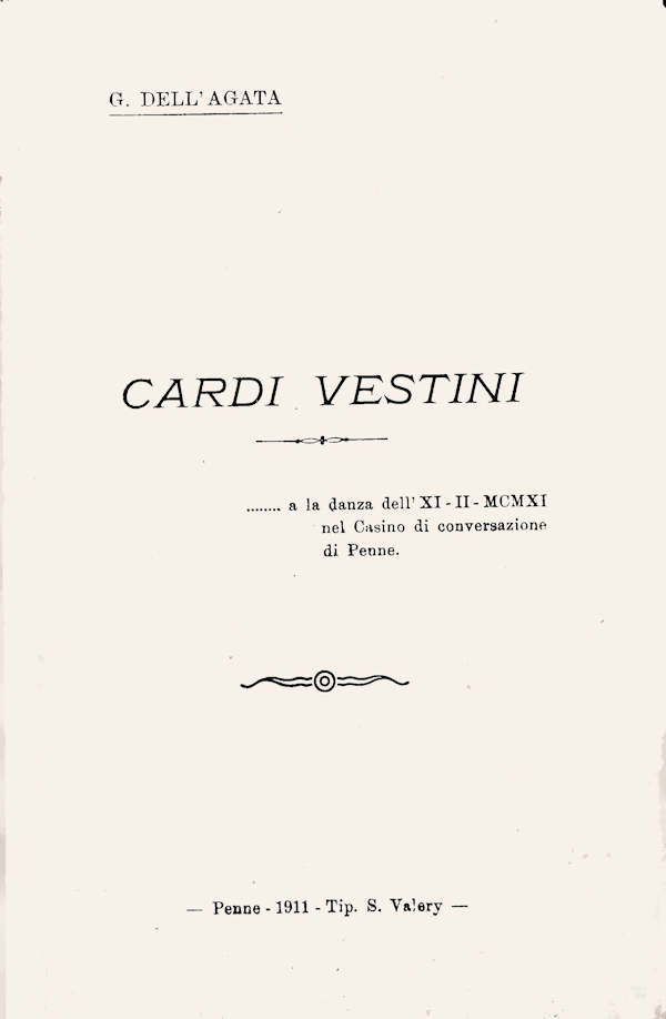 CARDI VESTINI ~ Anno 1911