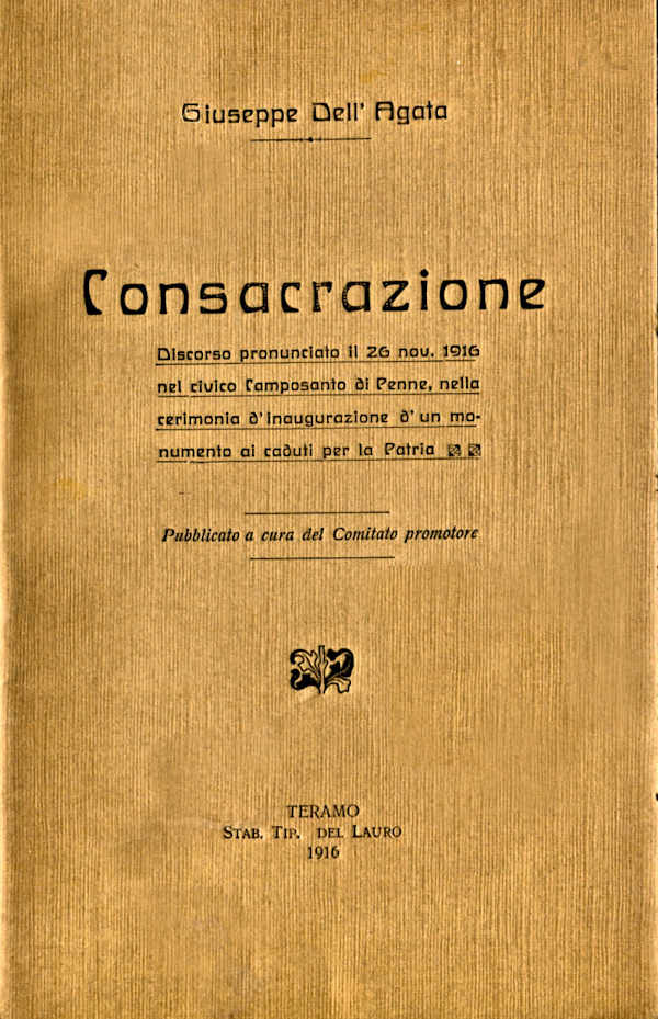 Consacrazione  ~ Anno 1916