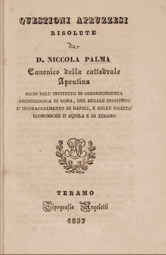 Questioni abruzzesi risolute ~ Anno 1837