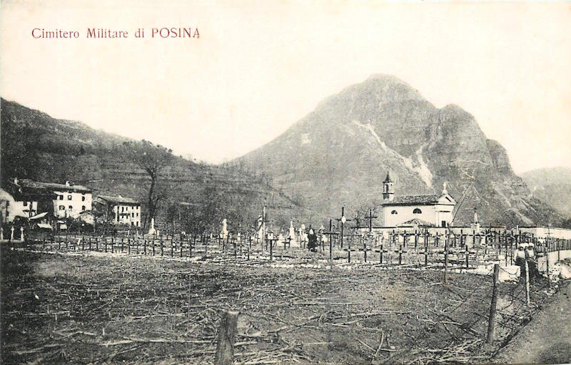 Cimitero militare di Posina nel corso degli anni 20 del secolo passato