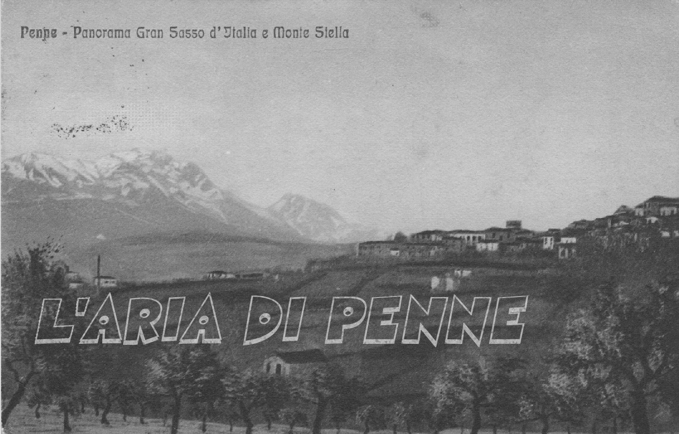 Penne - Panorama. Cartolina viaggiata anno 1920