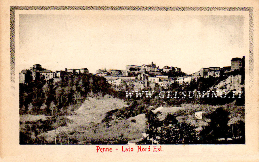 Panorama di Penne dalla Portella - 1919