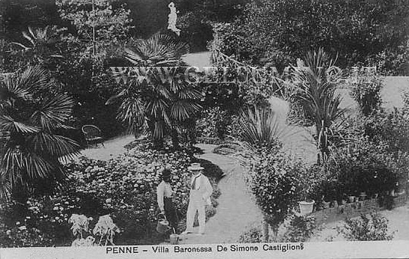 Parco della villa De Simone nel 1910