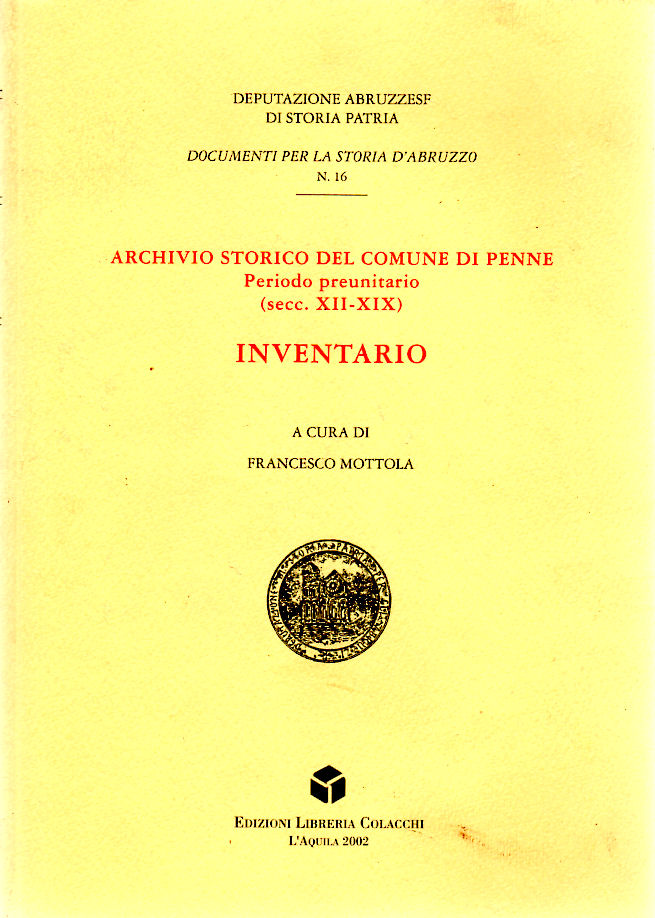 2002 - INVENTARIO ARCHIVIO STORICO COMUNE DI PENNE