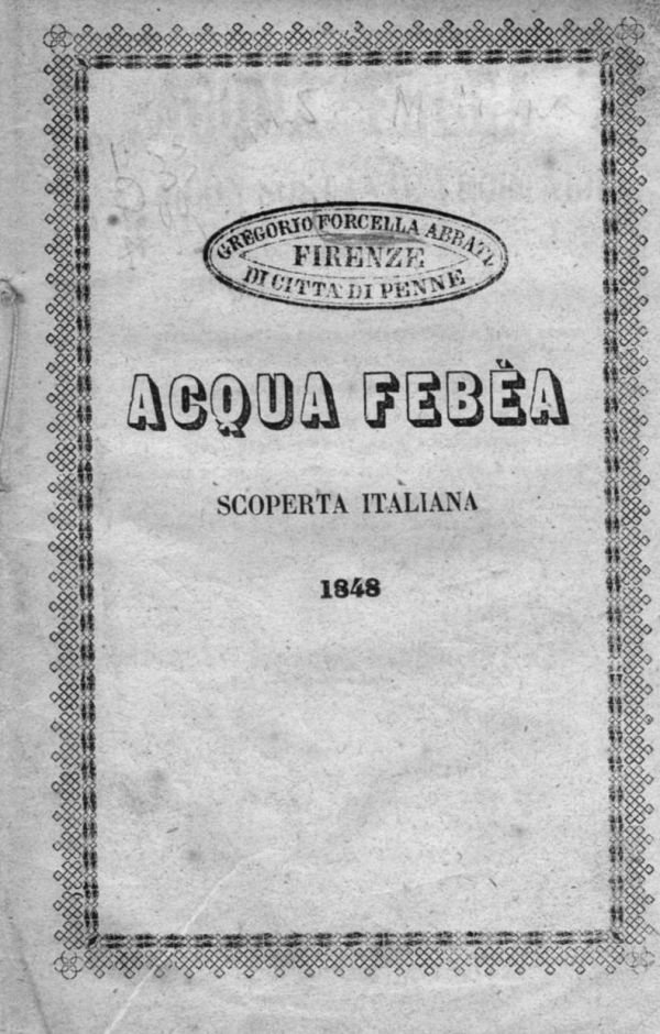 L'ACQUA FEBEA ~ Anno 1855