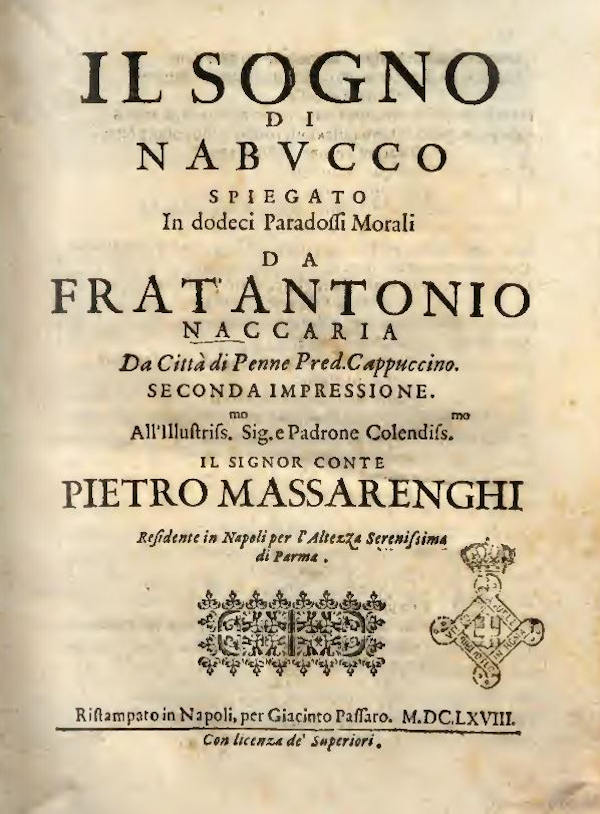 IL SOGNO DI NABUCCO  ~ Anno 1668