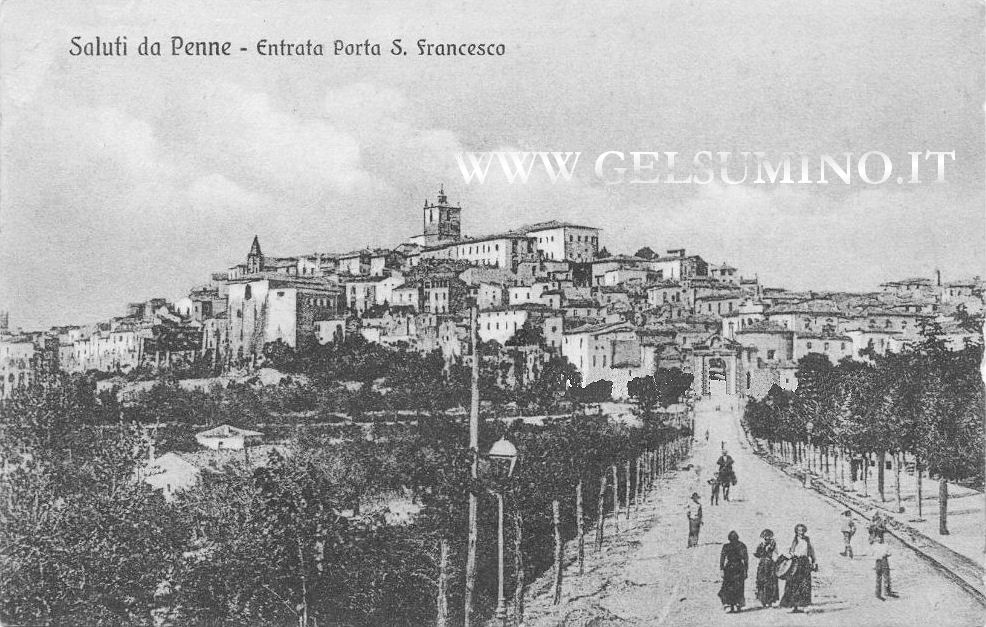 Viale San Francesco nel 1910
