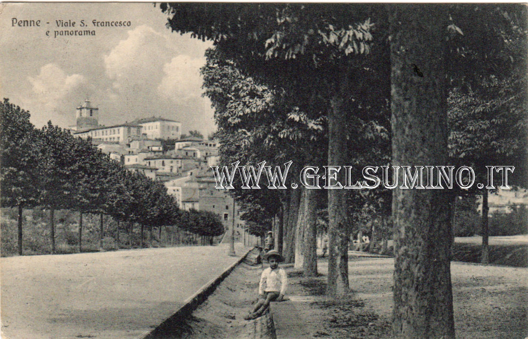 Viale San Francesco - Cartolina viaggiata anno 1927