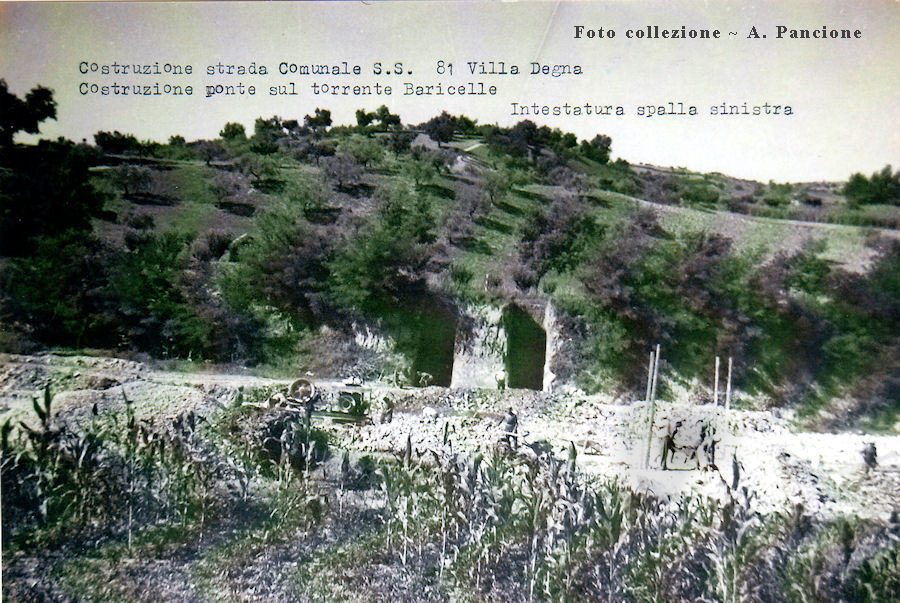 Costruzione della strada dalla S.S. 81 a Villa Degna ~ 1952-1953-1954
