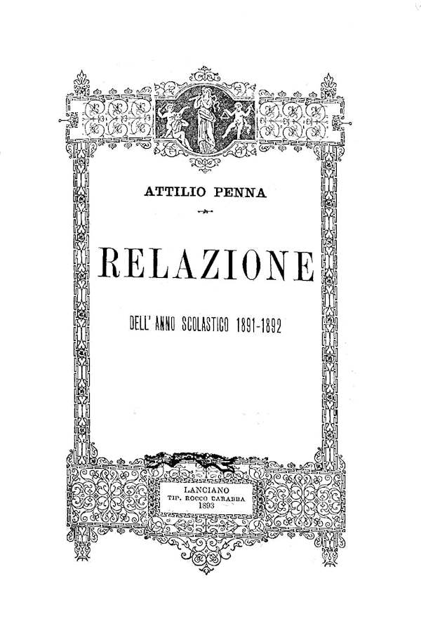 Relazione dell'anno scolastico 1891-1892 