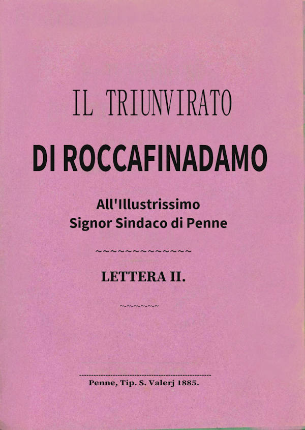 IL TRIUNVIRATO DI ROCCAFINADAMO