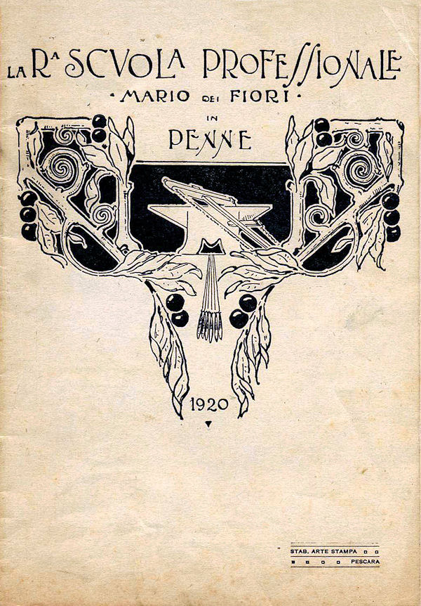 LA REGIA SCUOLA PROFESSIONALE 'MARIO DEI FIORI' IN PENNE ~ Anno 1920